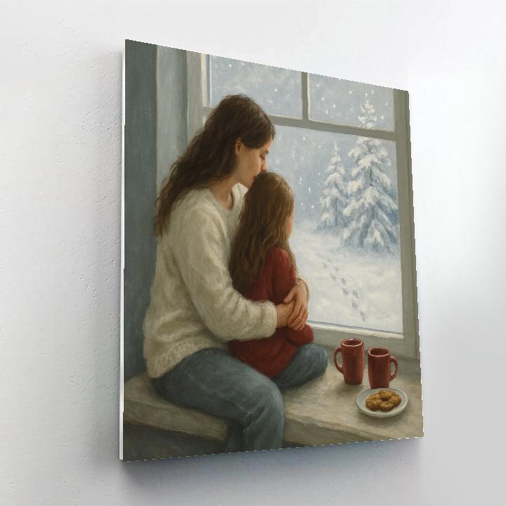 Cozy Snow Day Window Watch painting number kit