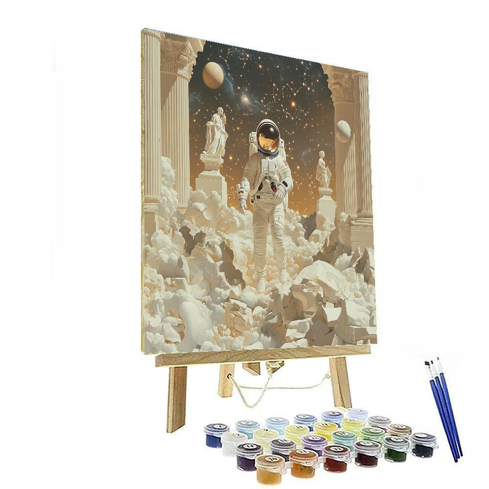 Salvador Dali Inspired Astronaut Dream paint by color