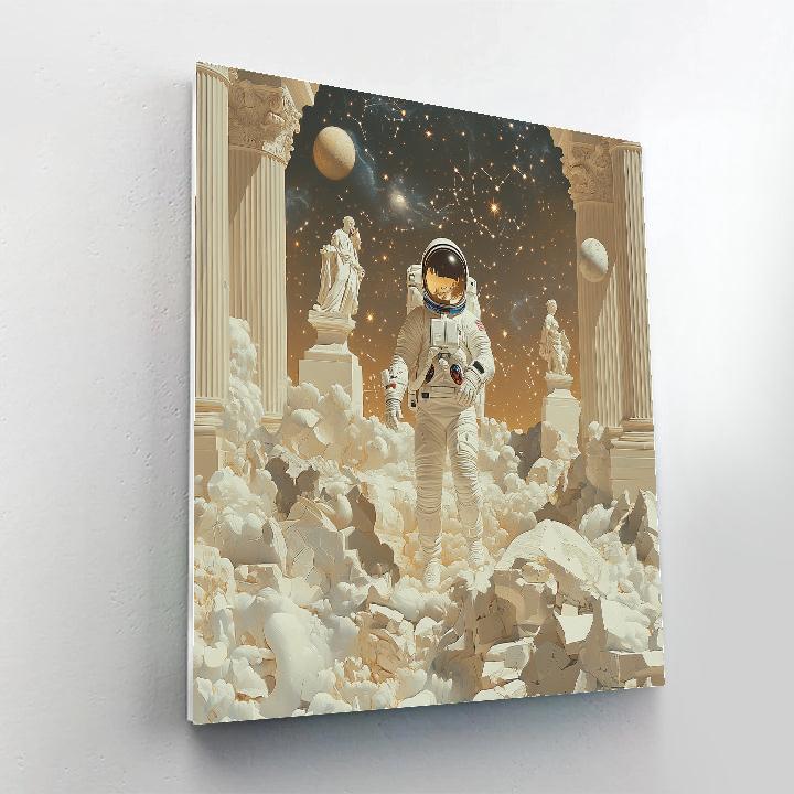 Salvador Dali Inspired Astronaut Dream paint by color
