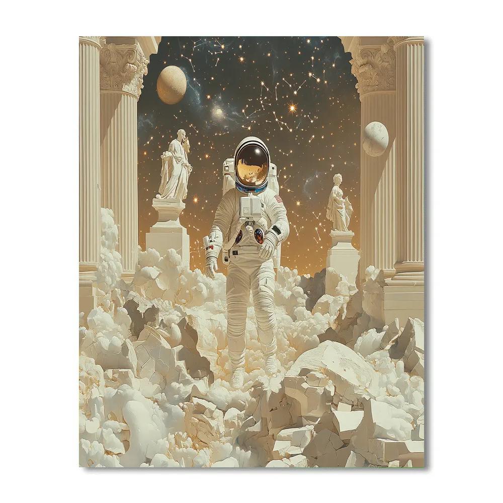 Salvador Dali Inspired Astronaut Dream paint by color