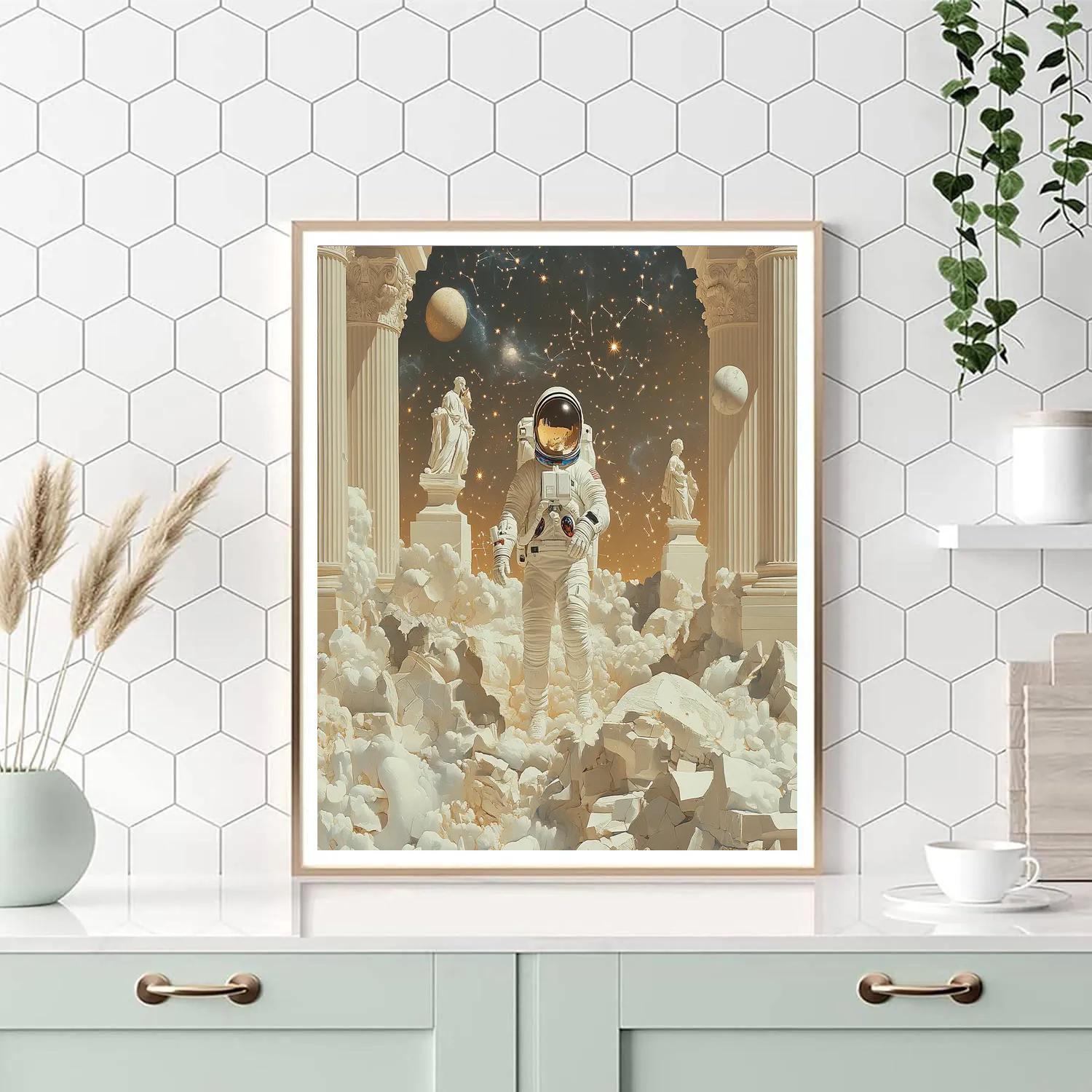 Salvador Dali Inspired Astronaut Dream paint by color