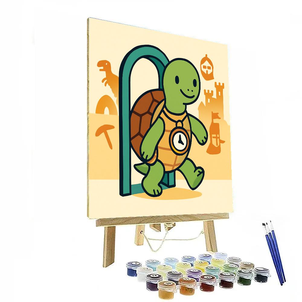 Time Traveling Turtle paint by numbers