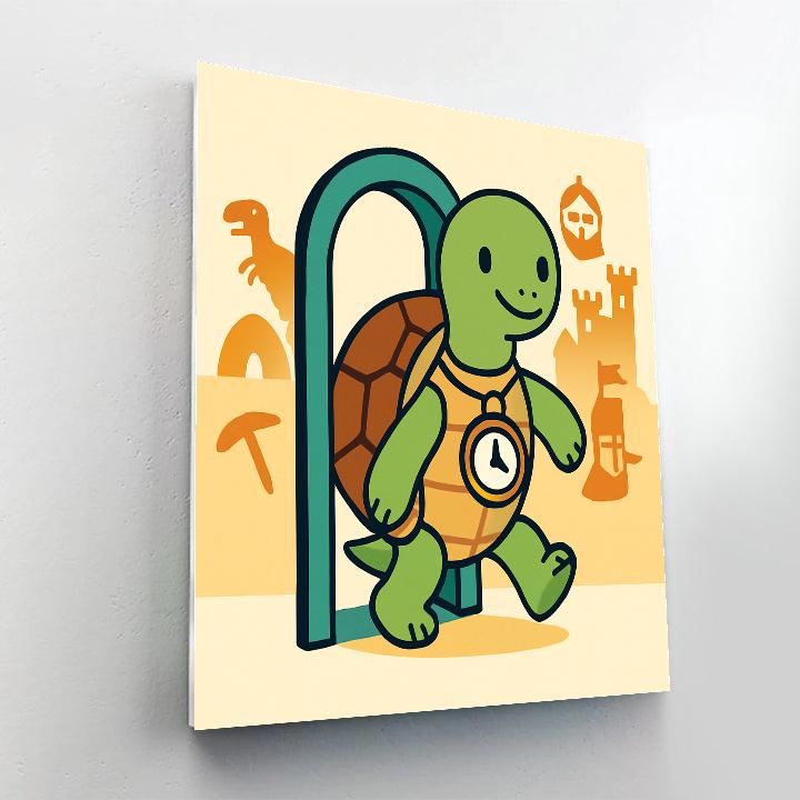 Time Traveling Turtle paint by numbers