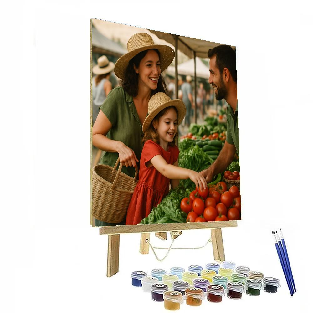 Farmers Market Morning Trade paint by number