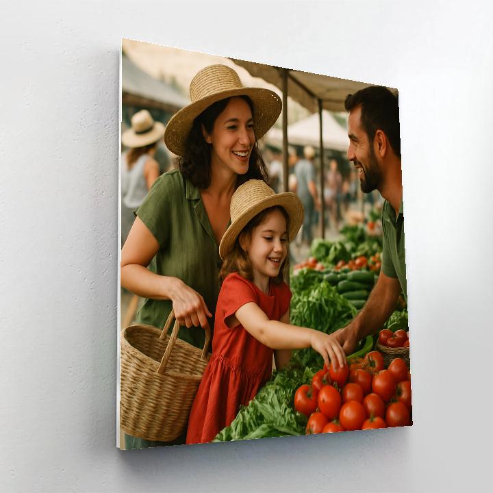 Farmers Market Morning Trade paint by number