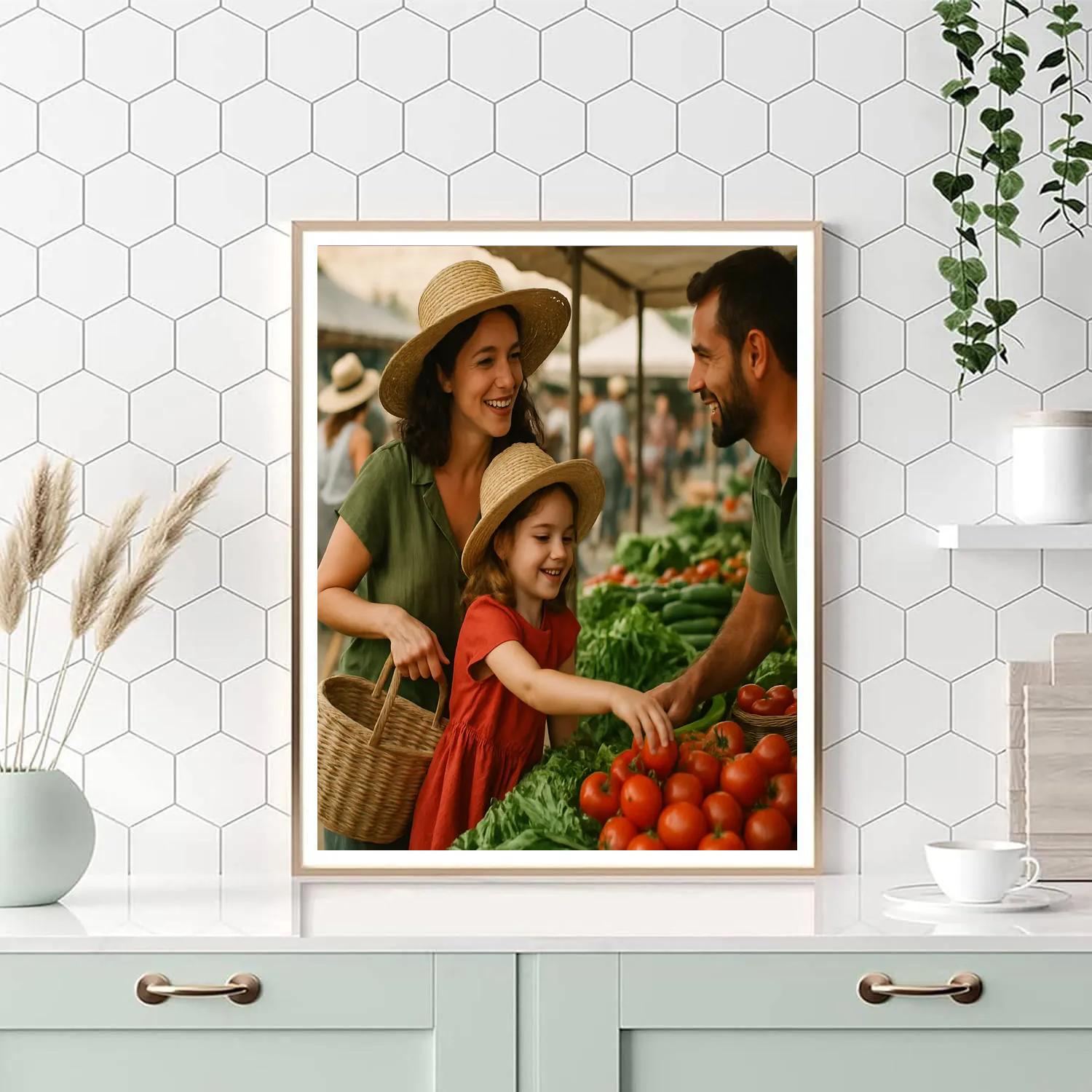 Farmers Market Morning Trade paint by number