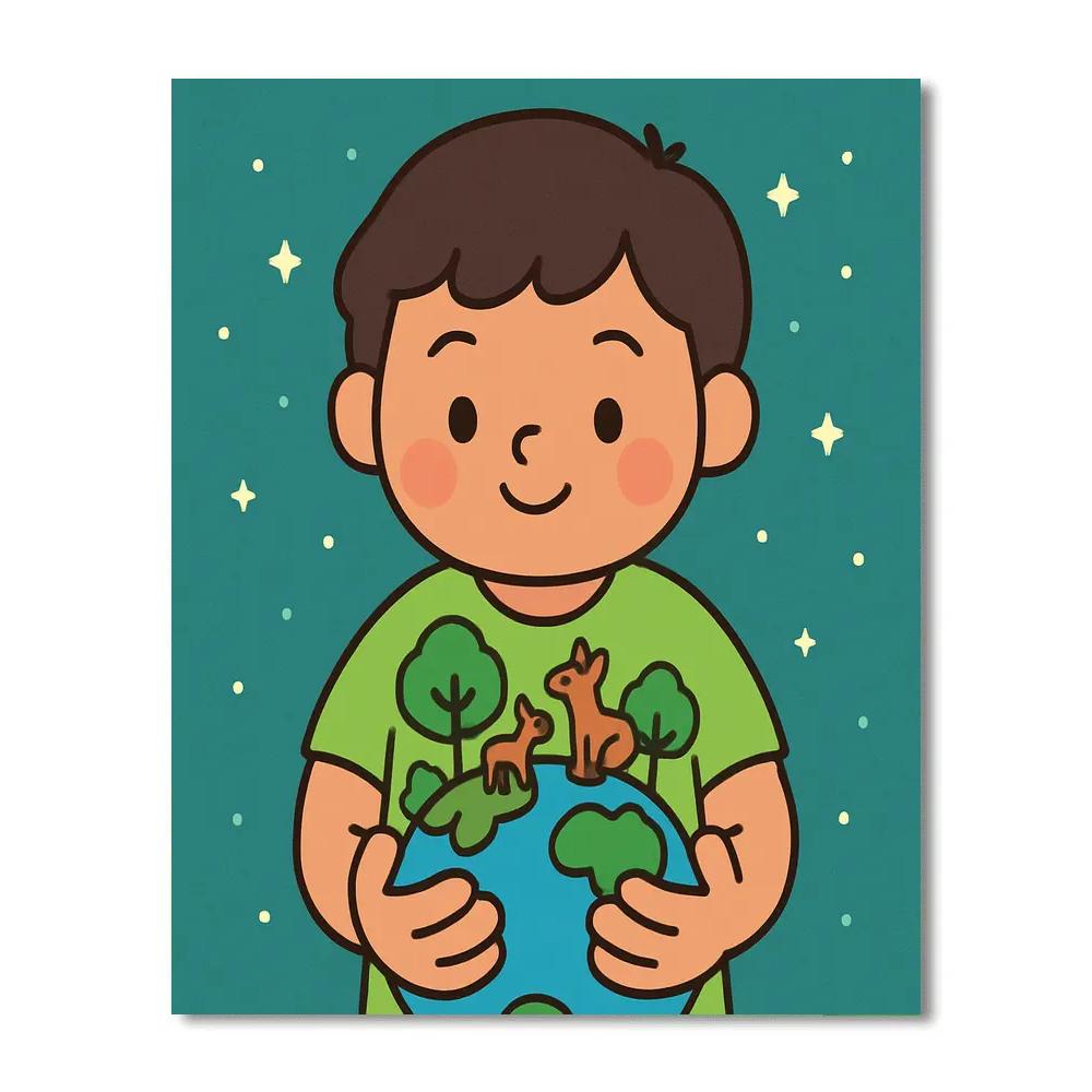 Pocket Planet Garden paint by number