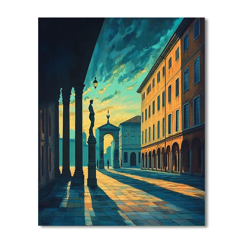 Giorgio De Chirico Inspired Empty Square paint by number