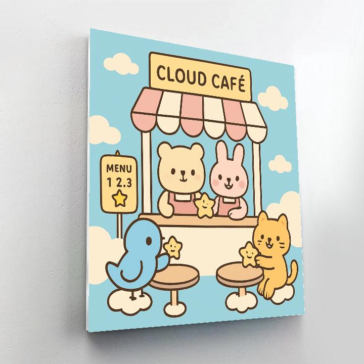 Café Cloud Critters Numbered painting kits