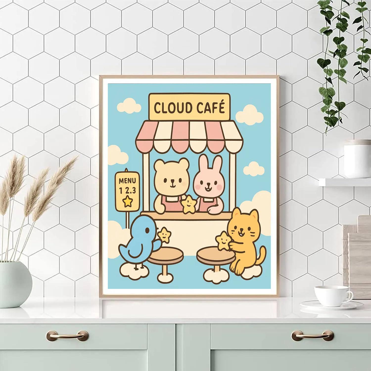 Café Cloud Critters Numbered painting kits