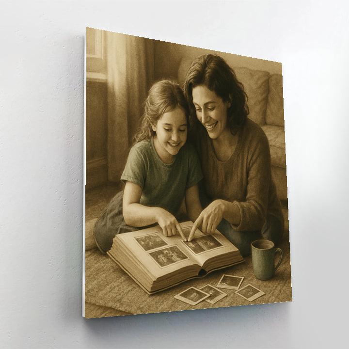 Vintage Photo Album Reminisce DIY paint by numbers