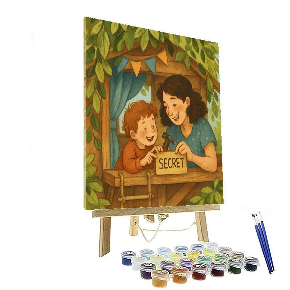 Treehouse Secret Club paint by number
