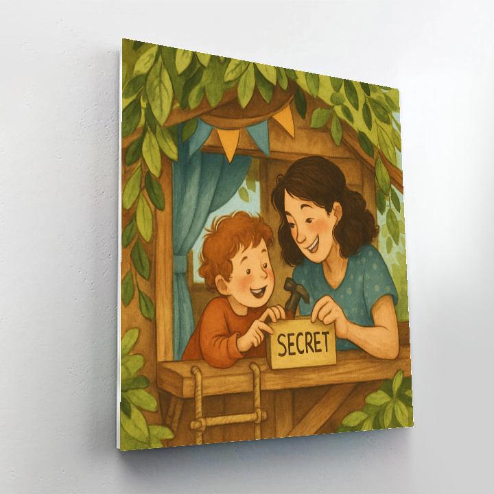 Treehouse Secret Club paint by number