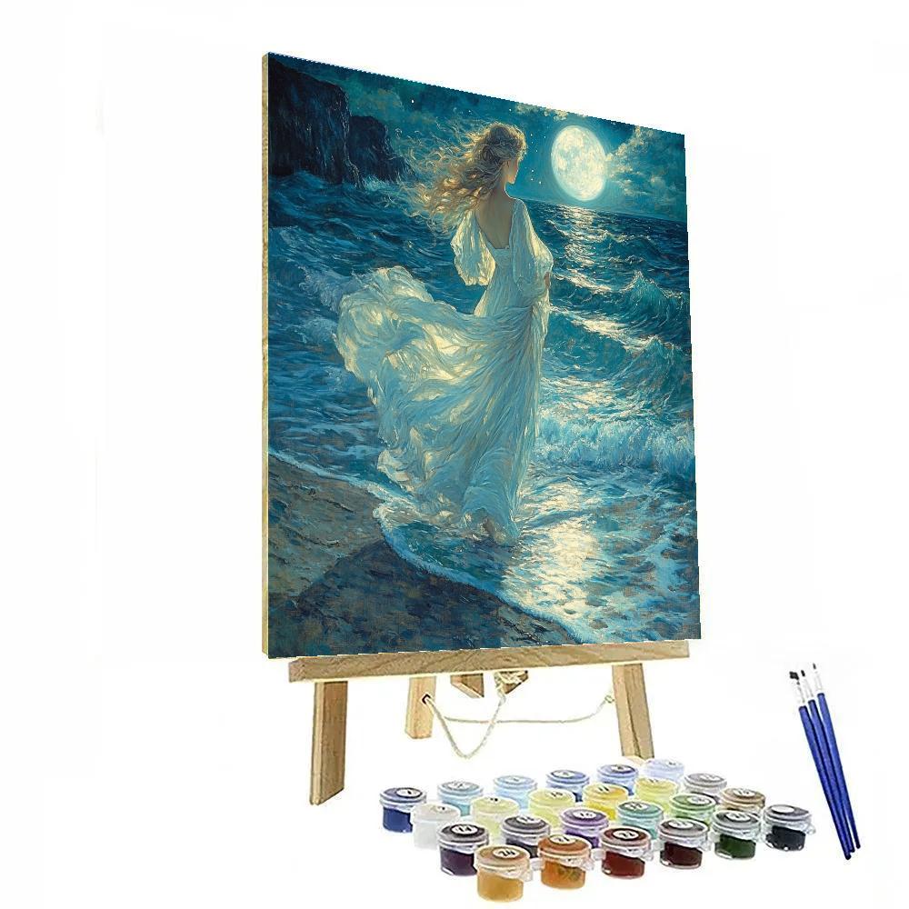 John William Waterhouse Inspired Mythic Sea Nymph DIY paint by numbers