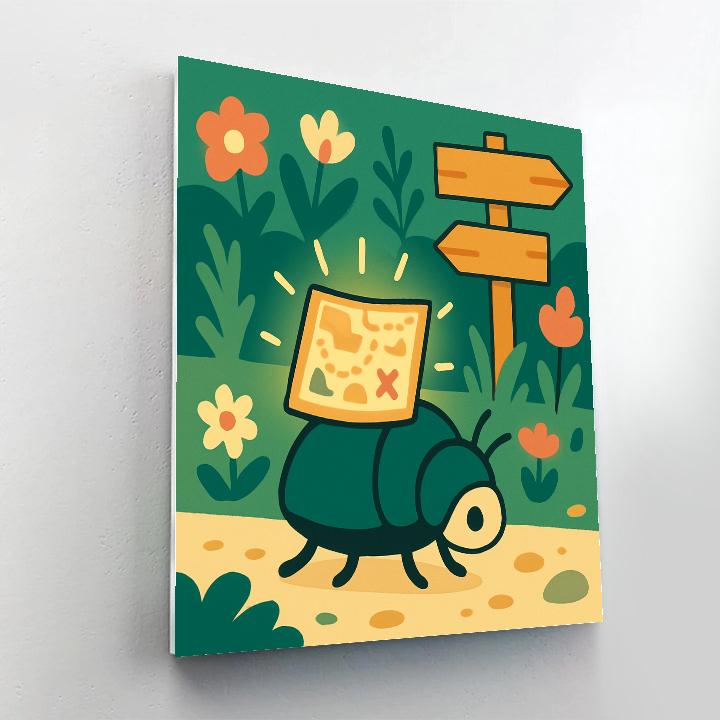 Magic Map Beetle DIY paint by numbers