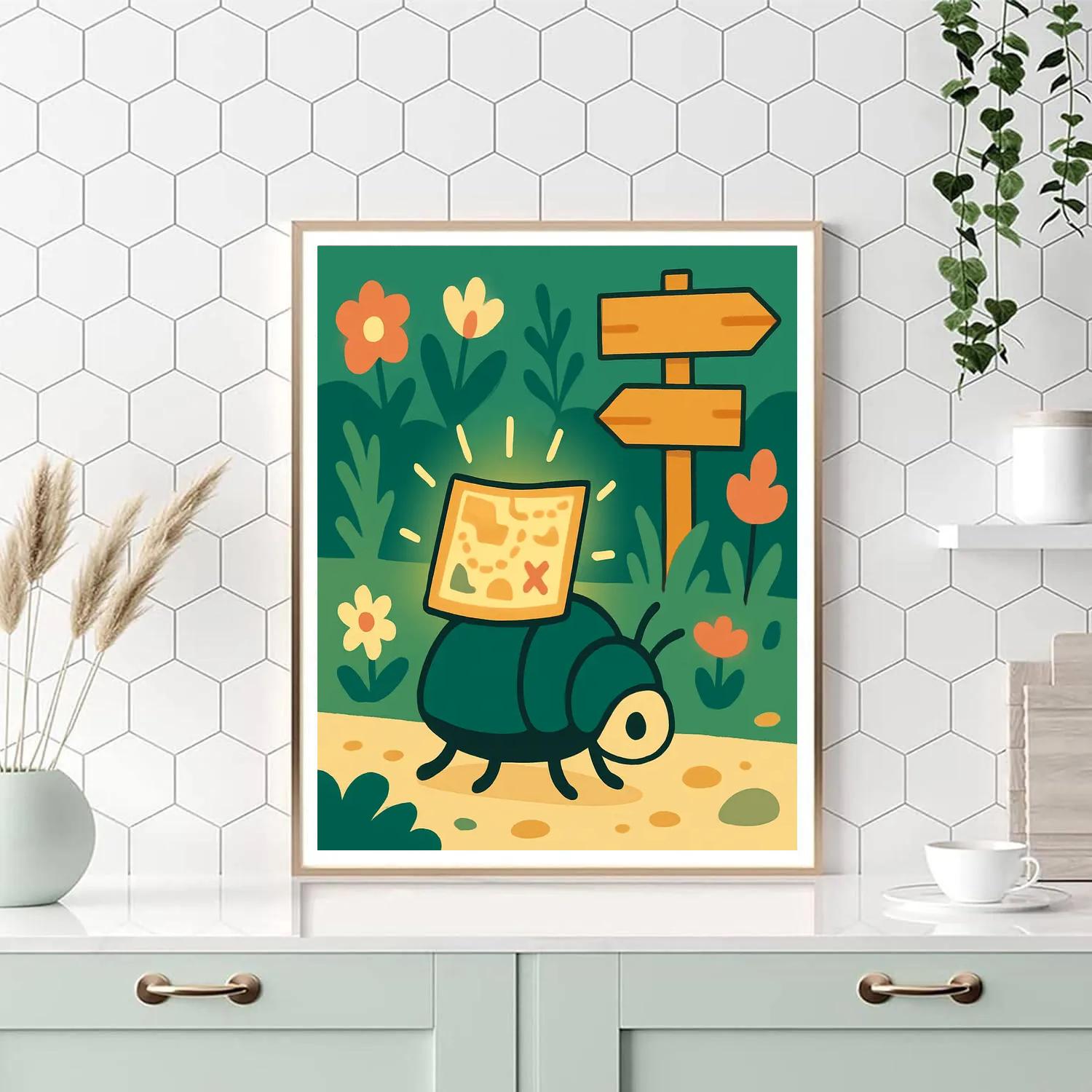 Magic Map Beetle DIY paint by numbers