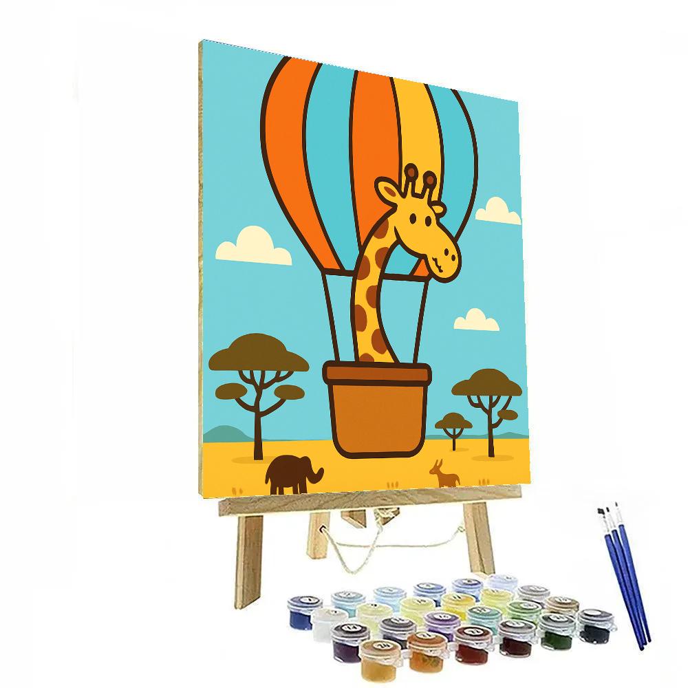 Balloon Safari Giraffe Paint by numbers kits