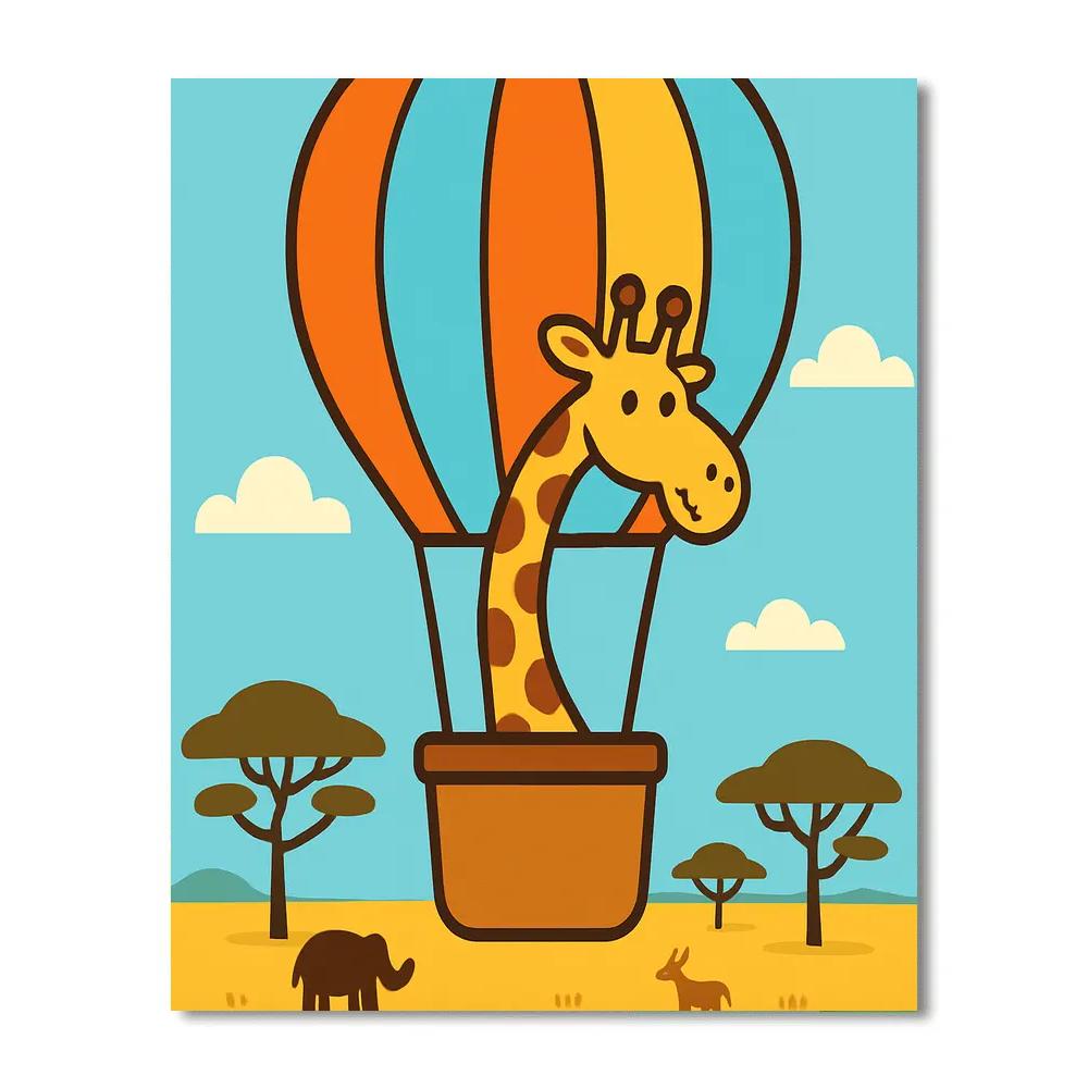 Balloon Safari Giraffe Paint by numbers kits