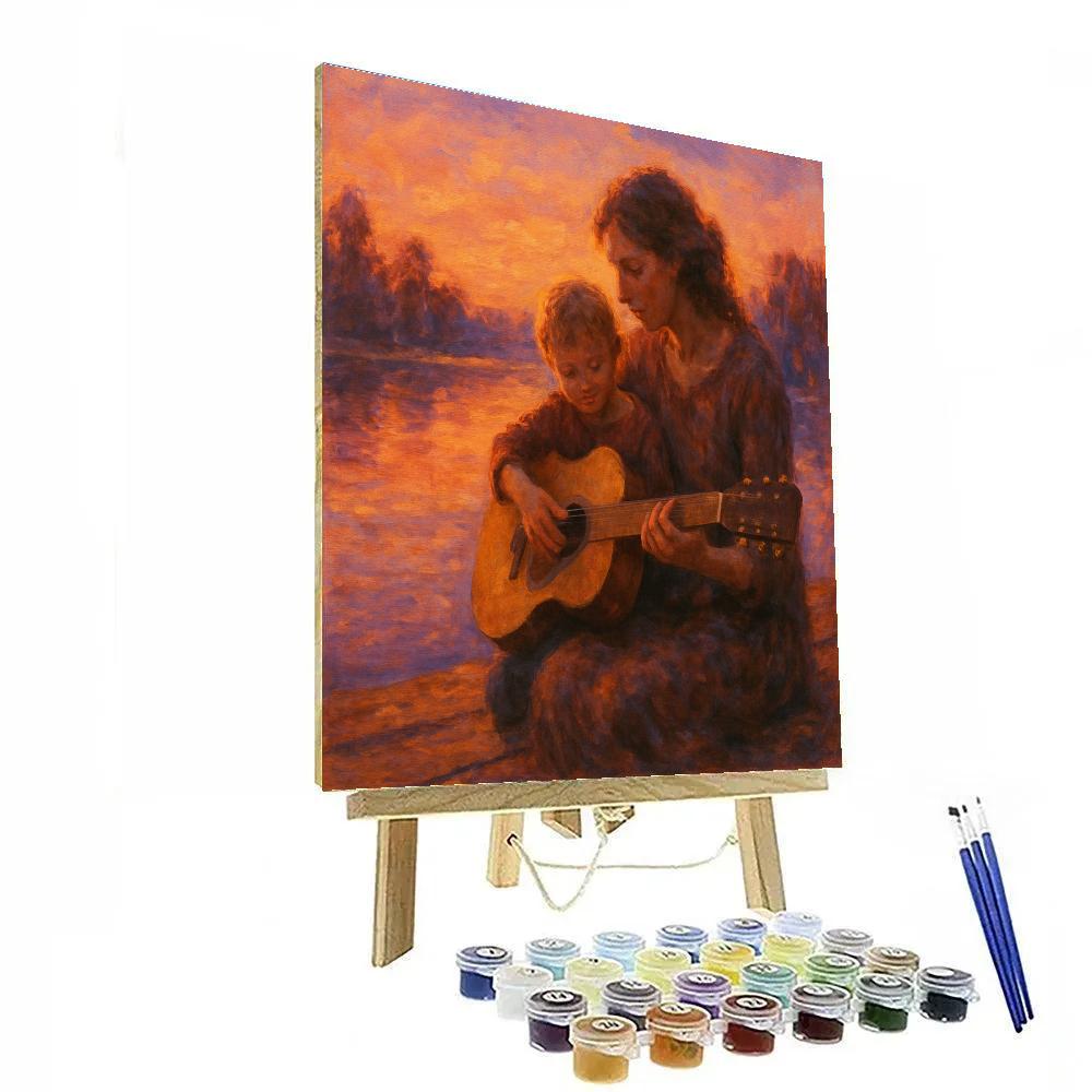 Sunset Serenade With Mom Paint by numbers kits