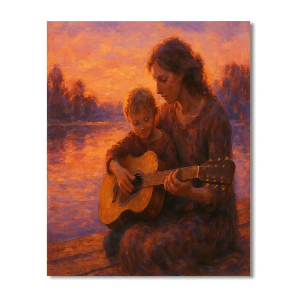 Sunset Serenade With Mom Paint by numbers kits