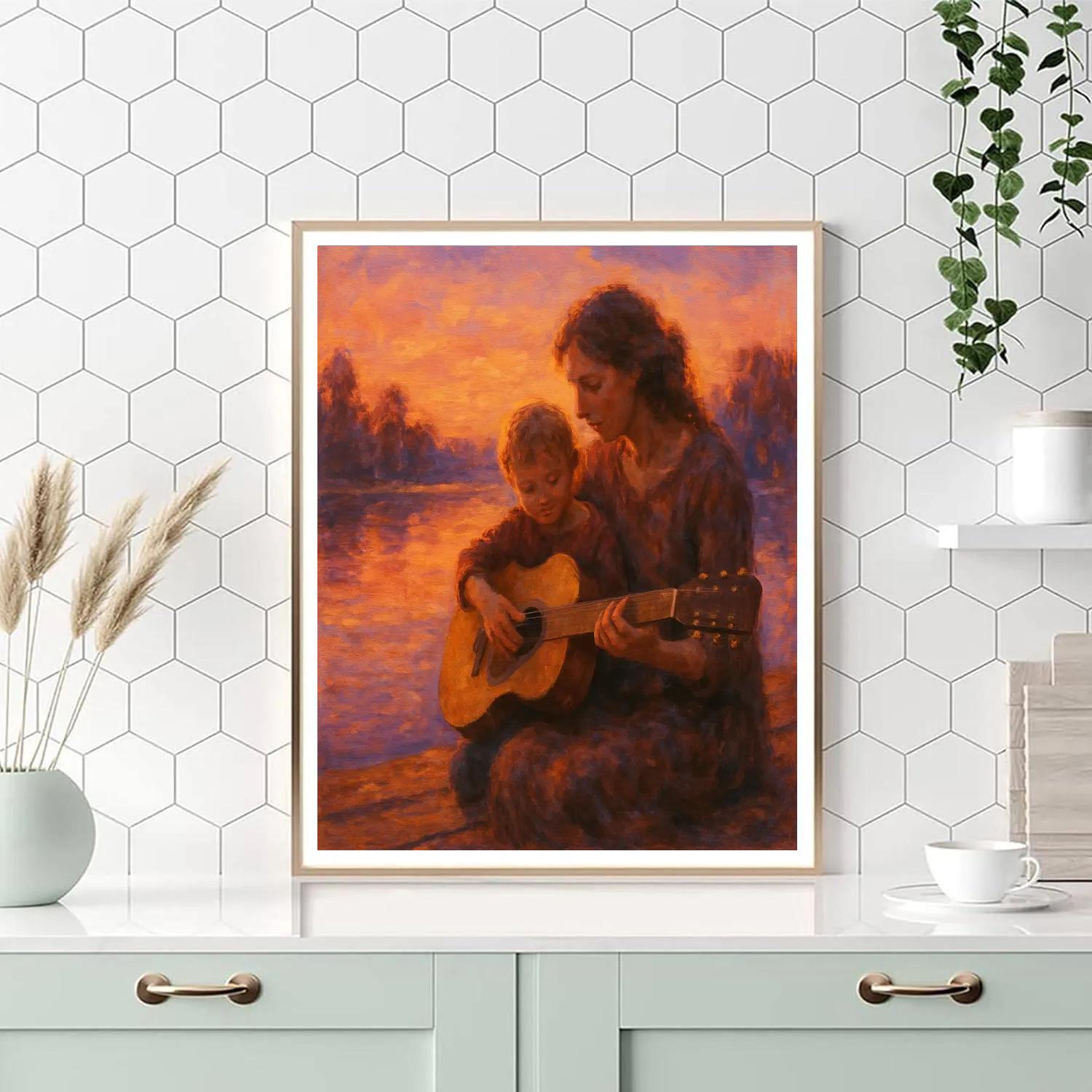 Sunset Serenade With Mom Paint by numbers kits