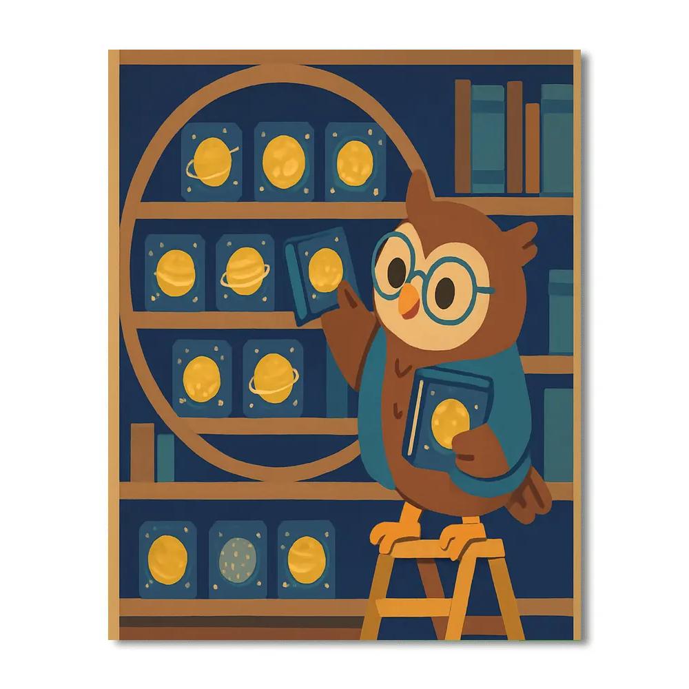 Library Of Tiny Planets DIY paint by numbers