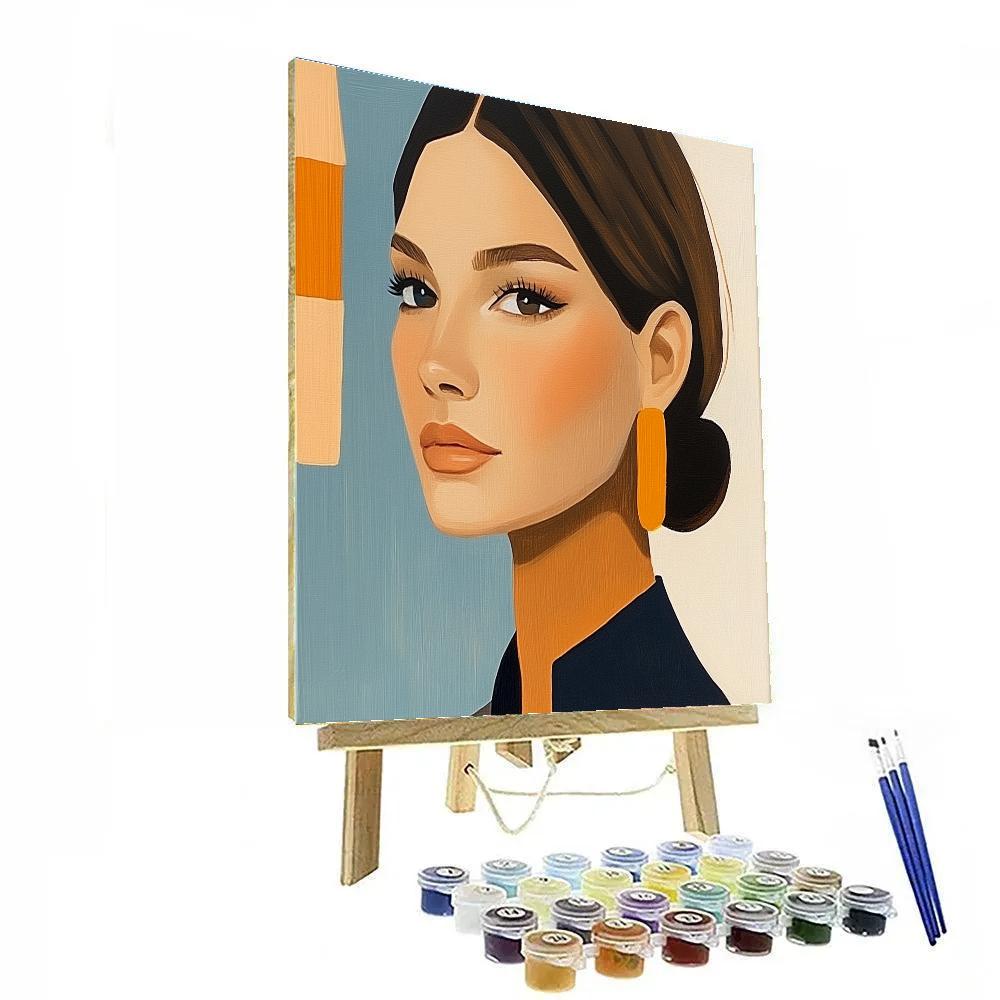 Amedeo Modigliani Inspired Almond-Eyed Portrait Number painting
