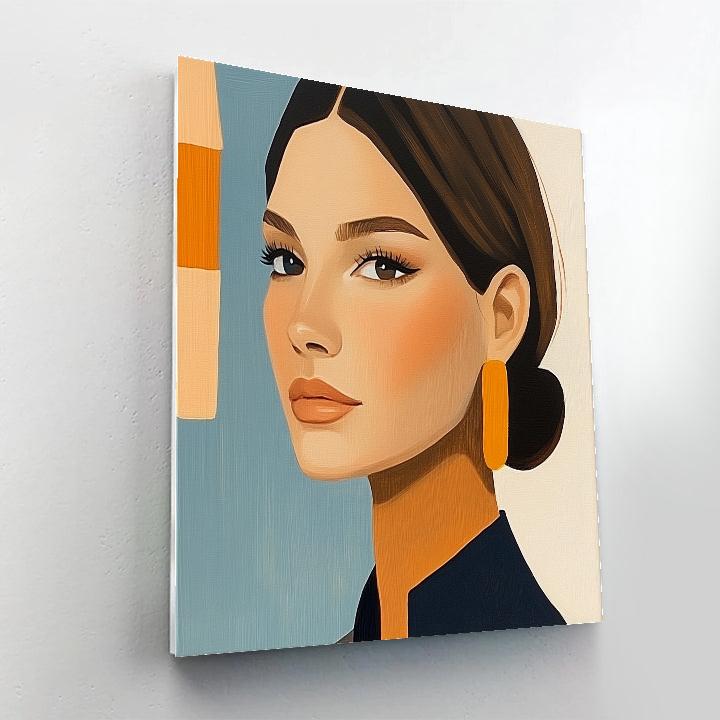 Amedeo Modigliani Inspired Almond-Eyed Portrait Number painting