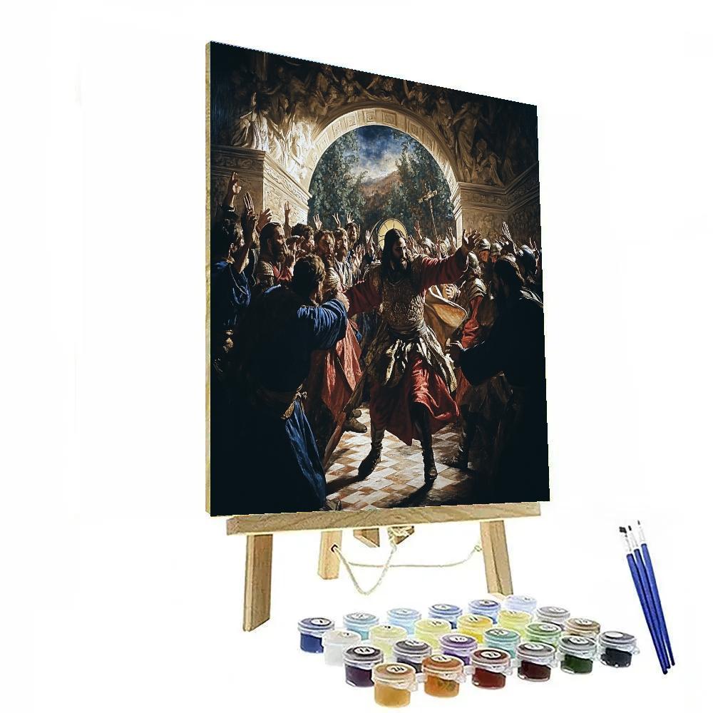 Caravaggio Inspired Dramatic Biblical Scene paint by numbers