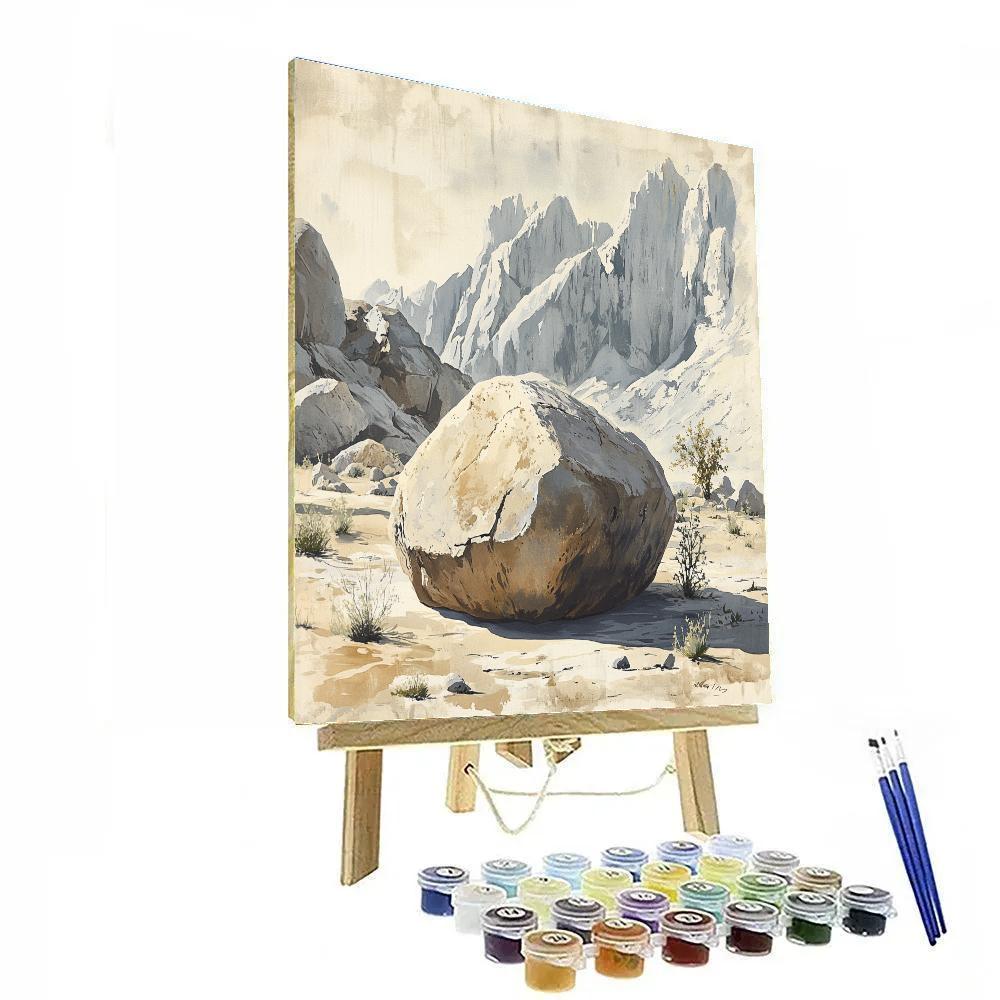 Leonardo Da Vinci Inspired Lunar Rock Garden paint by numbers