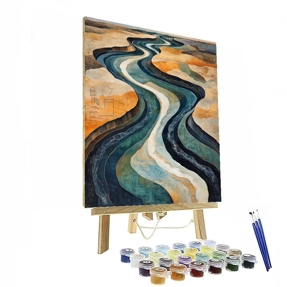 Michelangelo Inspired River Braids Numbered painting kits