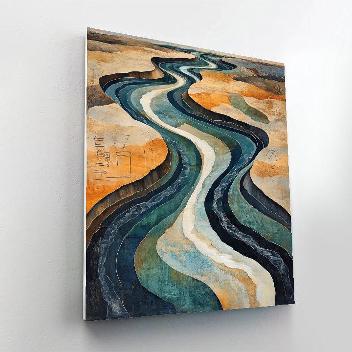 Michelangelo Inspired River Braids Numbered painting kits