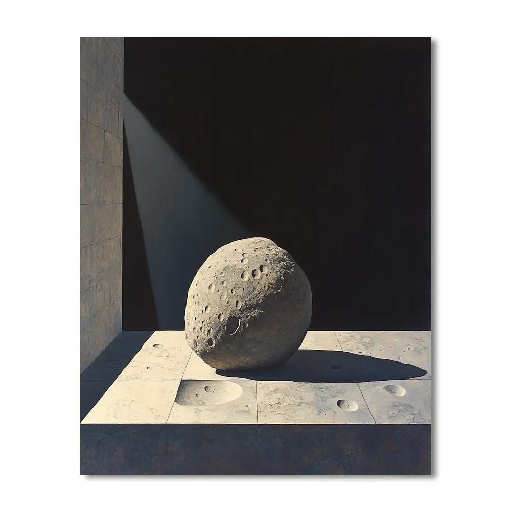 Caravaggio Inspired Lunar Rock Reliquary Numbered painting kits
