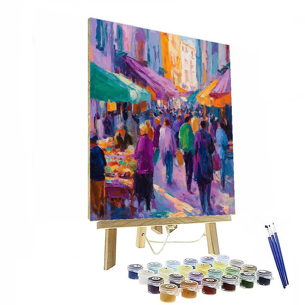 Marianne Von Werefkin Inspired Market Day paint by numbers