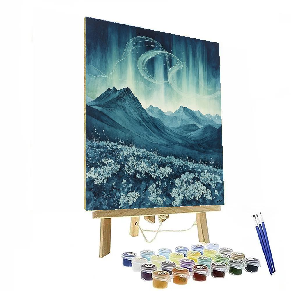 Leonardo Da Vinci Inspired Alpine Aurora Study Paint by numbers art
