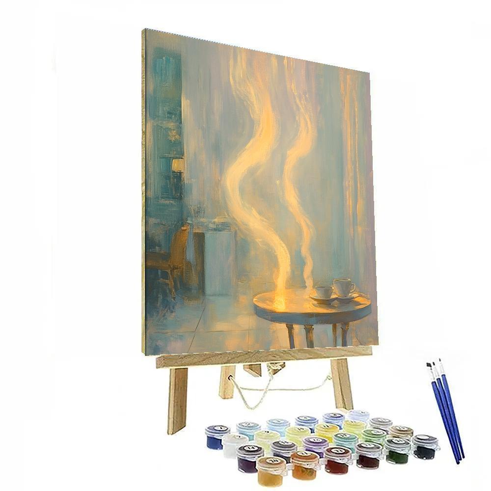 Edgar Degas Inspired Tea Steam Sonata paint by color