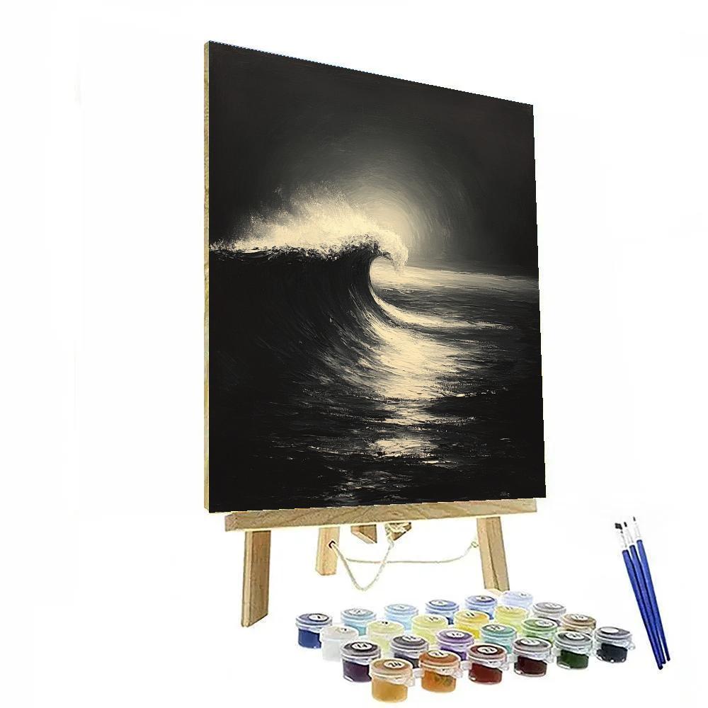 Caravaggio Inspired Moonlit Wave Crest Paint by numbers art