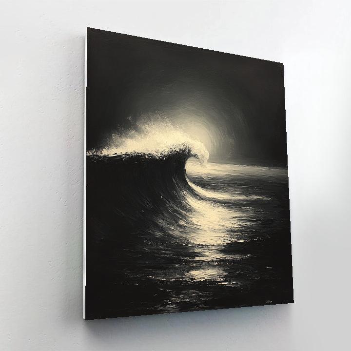 Caravaggio Inspired Moonlit Wave Crest Paint by numbers art