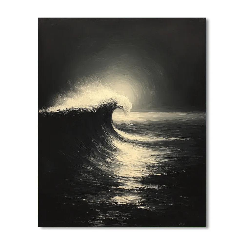 Caravaggio Inspired Moonlit Wave Crest Paint by numbers art