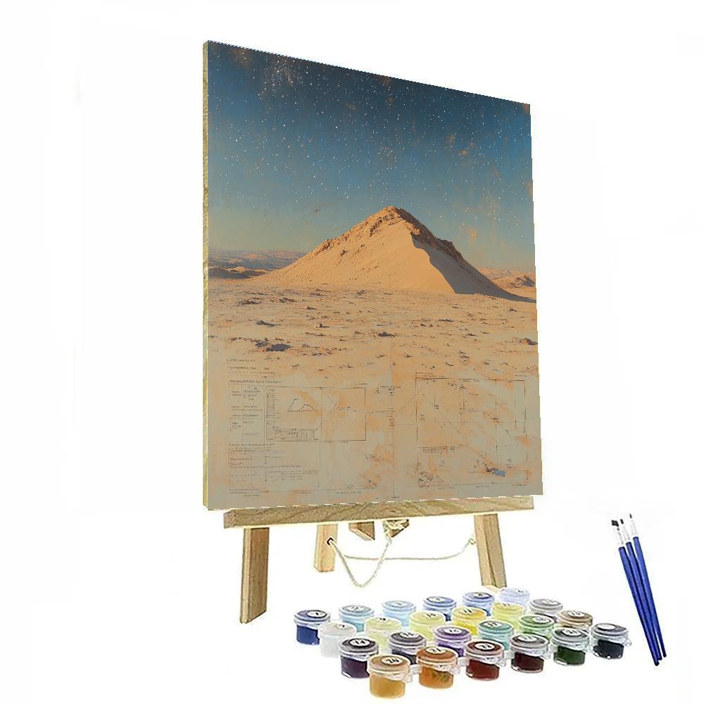 Leonardo Da Vinci Inspired Desert Star Map Number painting