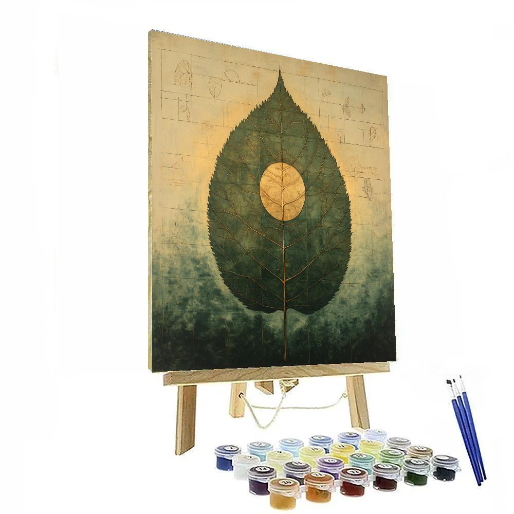 Leonardo Da Vinci Inspired Botanical Eclipse paint by color