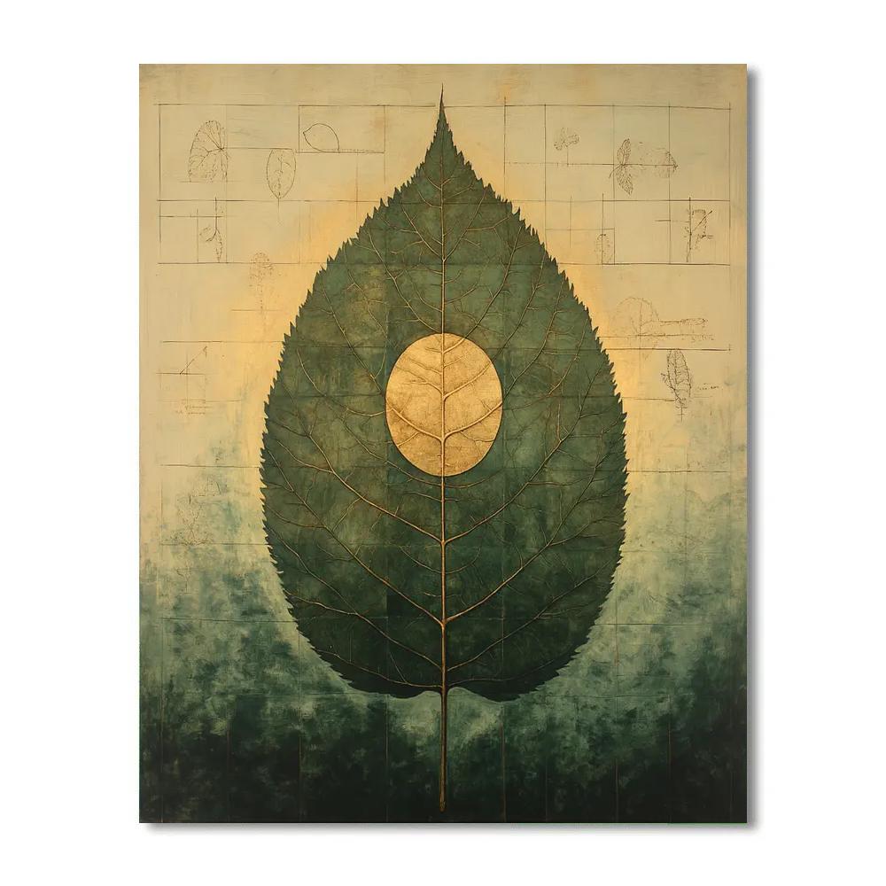 Leonardo Da Vinci Inspired Botanical Eclipse paint by color