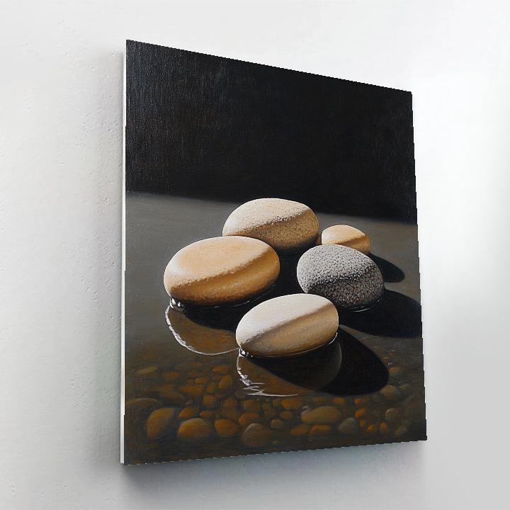 Caravaggio Inspired Serene River Stone paint by number
