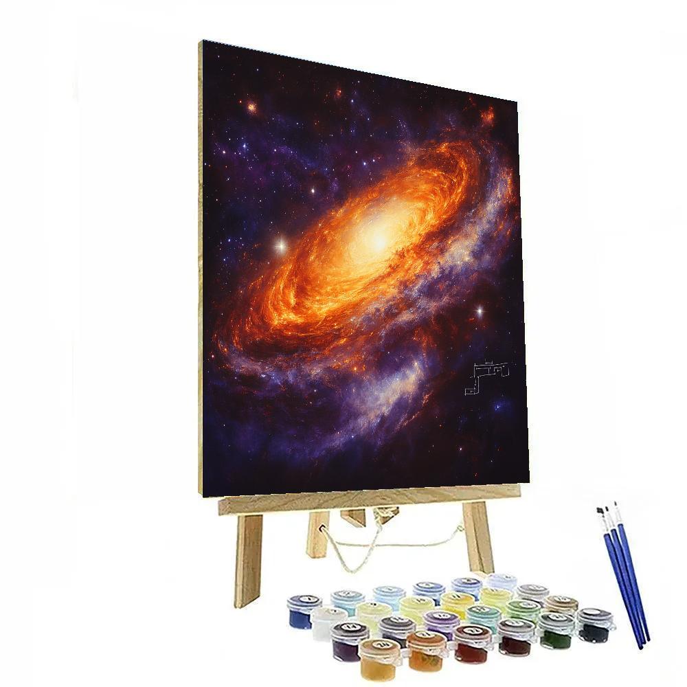 Michelangelo Inspired Nebula Drift paint by number