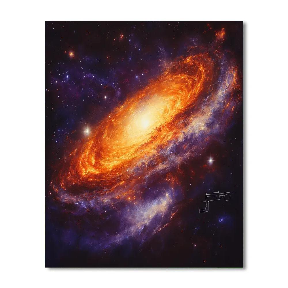 Michelangelo Inspired Nebula Drift paint by number