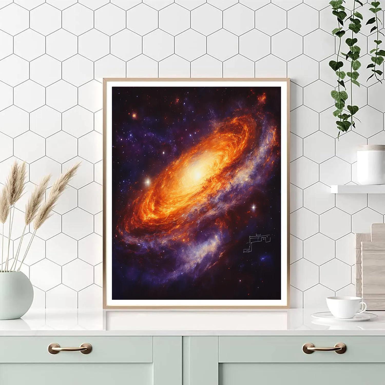 Michelangelo Inspired Nebula Drift paint by number