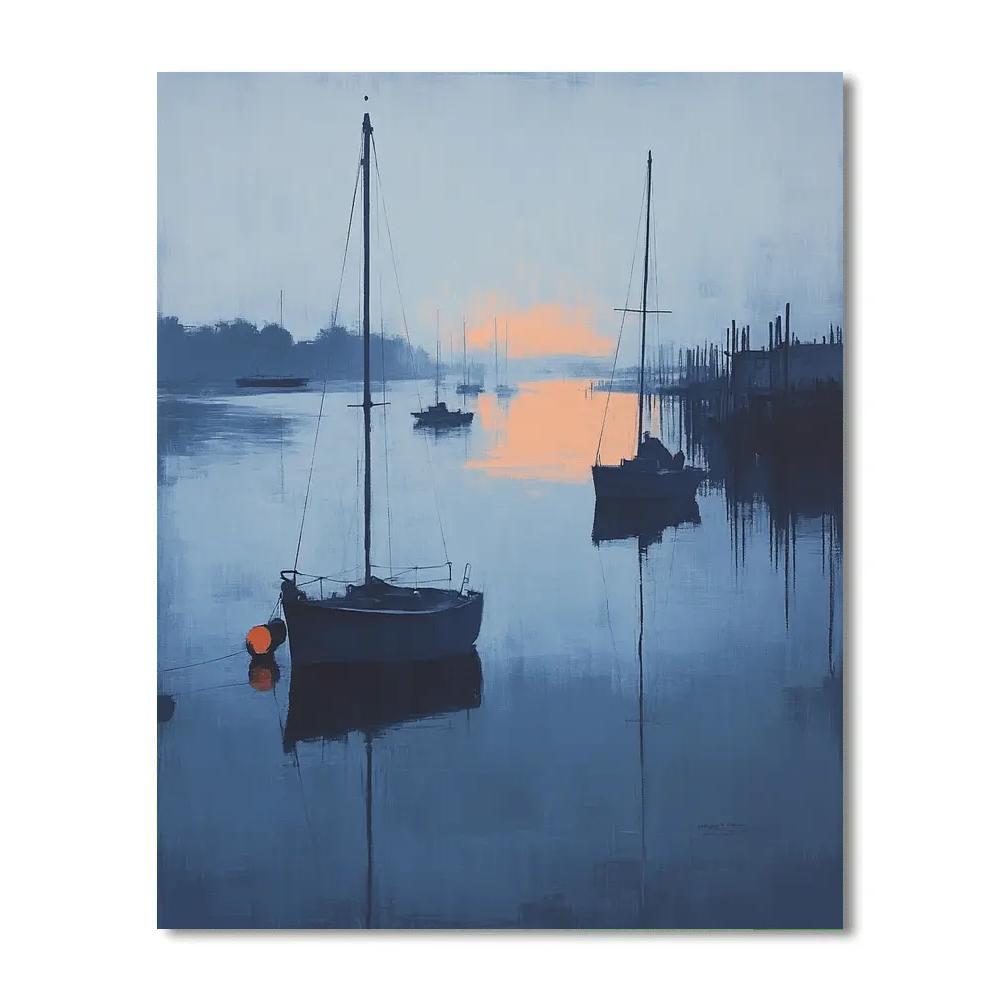 Edgar Degas Inspired Harbor Fog Harmonies paint by number