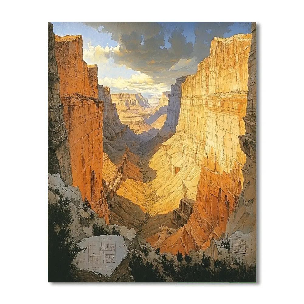 Michelangelo Inspired Canyon Echo paint by color