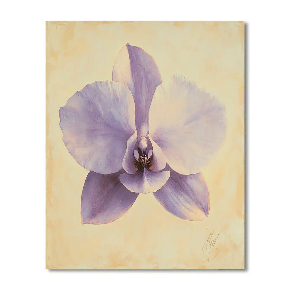 Leonardo Da Vinci Inspired Celestial Orchid Study paint by number