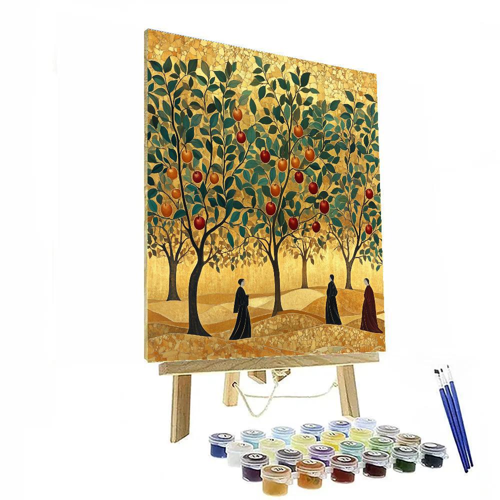 Gustav Klimt Inspired Golden Orchard Painting by numbers kit